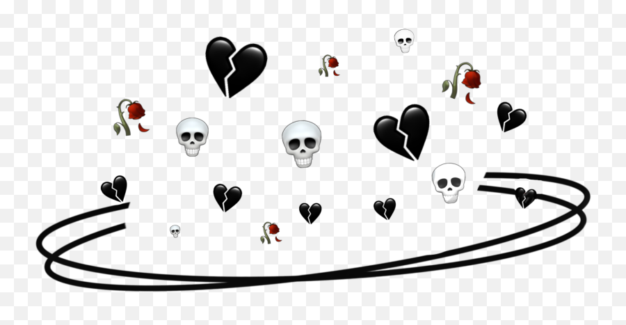 Crown Ring Halo Skull Emoji Rose - Clip Art,Skull Emoji Text