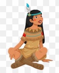 Native American Girl Clipart - Woman Emoji
