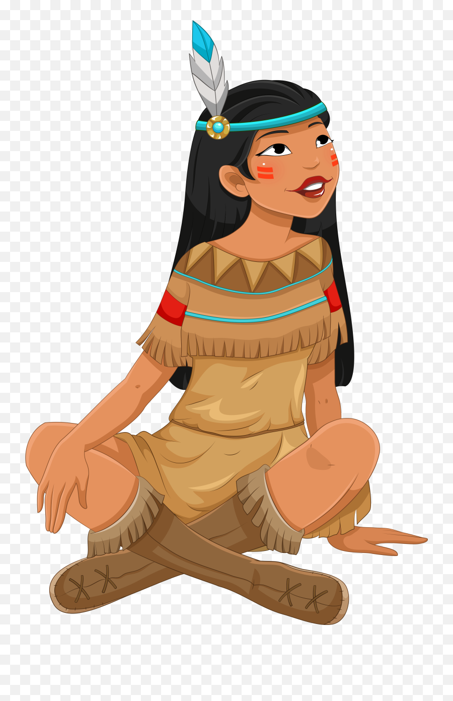 Native American Girl Clipart - Native American Woman Clipart Emoji,American Girl Emoji
