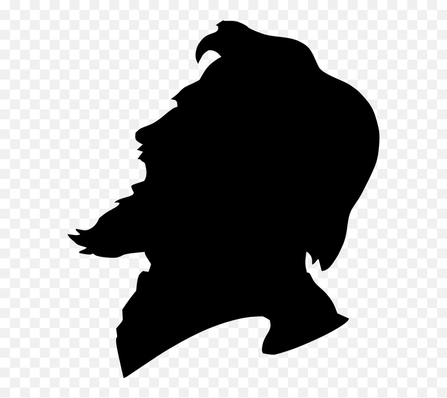 Free Beard Man Vectors - Old Man Face Silhouette Emoji,Serious Emoticon