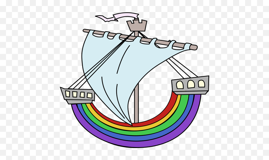 Rainbow Boat - Rainbow Boat Clipart Emoji,Gay Pride Flag Emoji