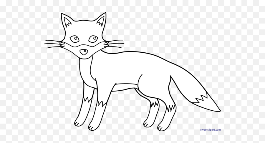 Sweet Clip Art - Fox Black And White Clipart Emoji,Fox Emoticons