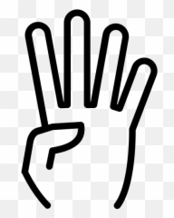 Four Fingers Clipart - Jihad 4 Sign Emoji