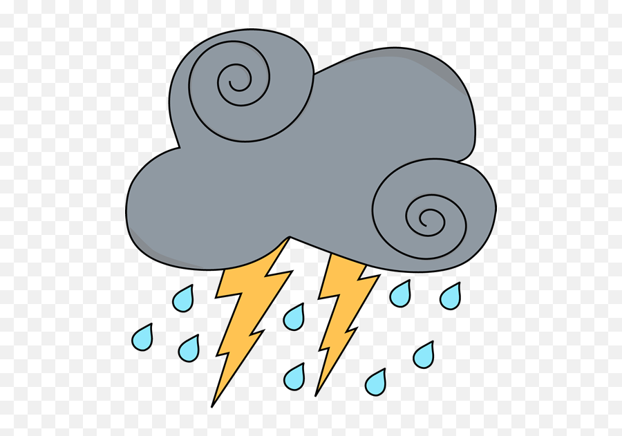 Gray Swirly Cloud With Lightning And Rain - Rain Cloud Clipart Light Emoji,Rain Cloud Emoji
