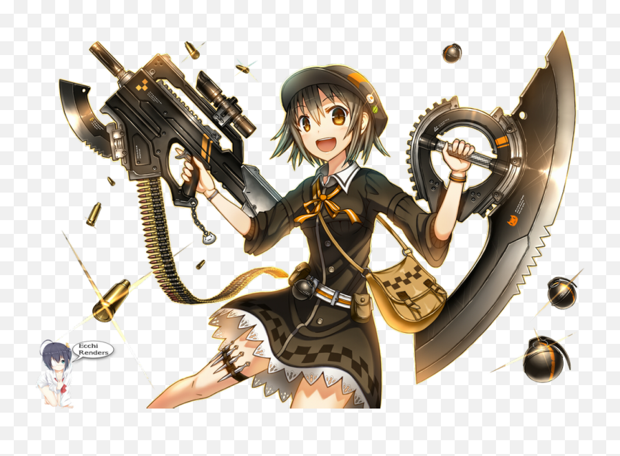 Darling - Anime Girl With Gun Png Emoji,Emoji Sweat Suits