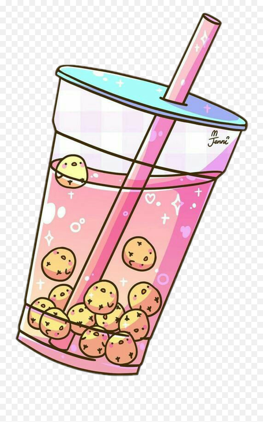 Foodie - Kawaii Bubble Tea Cute Emoji,Boba Emoji