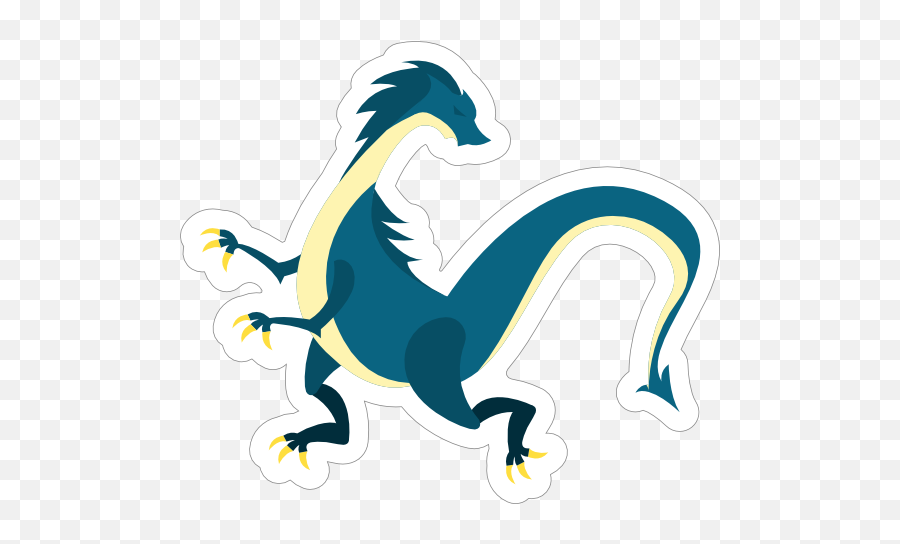 Dark Blue Drake Dragon Sticker - Cartoon Dragon Emoji,Drake Emoji Symbol
