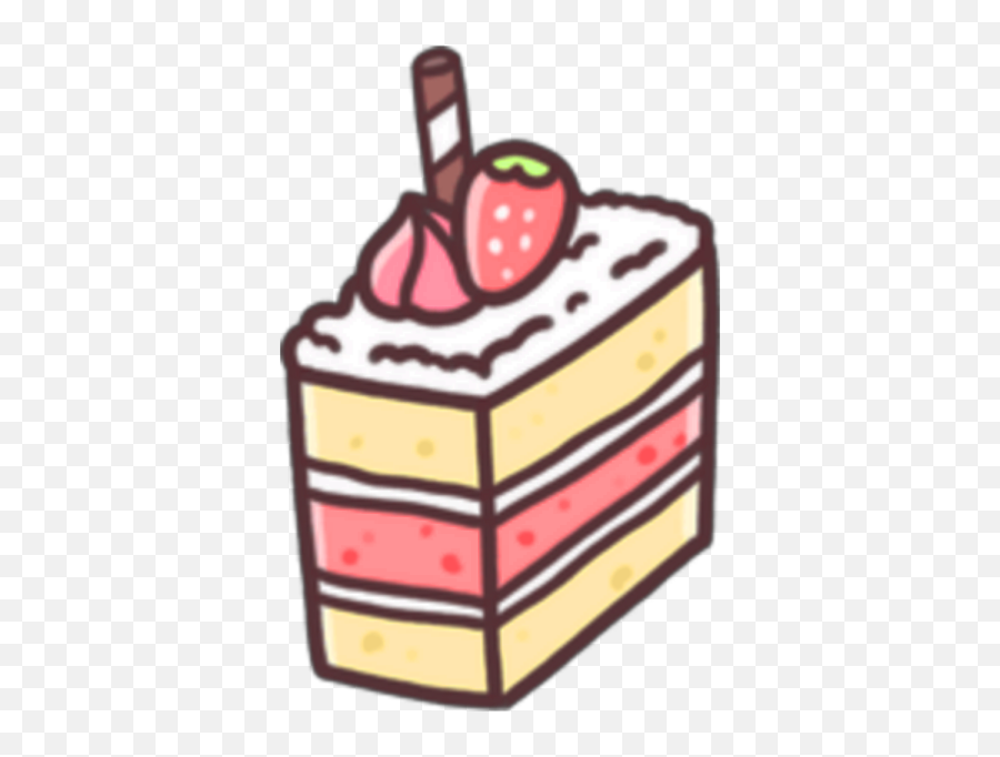 Cake Shortcake Strawberryshortcake - Kawaii Food Sticker Transparent Emoji,Shortcake Emoji
