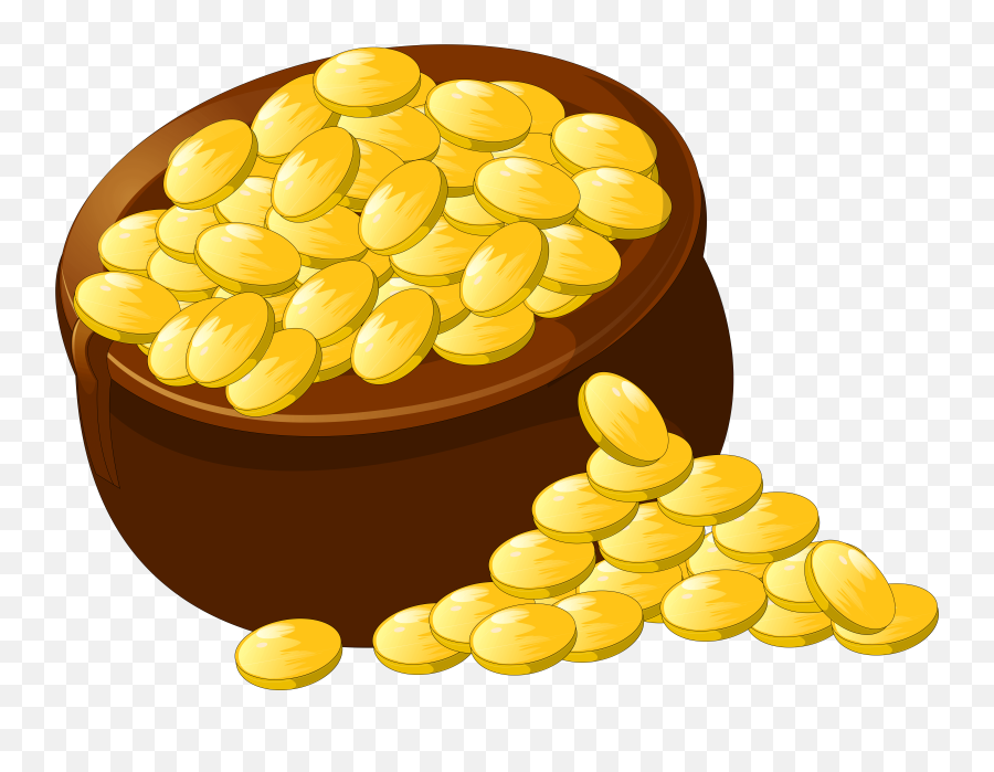 Transparent Pot Of Gold Png Picture Clipart - Transparent Background Gold Clipart Emoji,Pot Of Gold Emoji