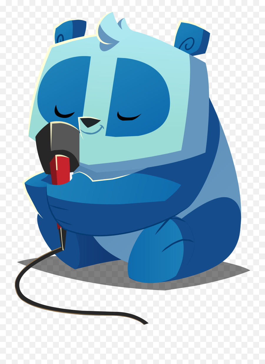 Download Panda With Microphone - Giant Panda Full Size Png Illustration Emoji,Microphone Emoji Transparent