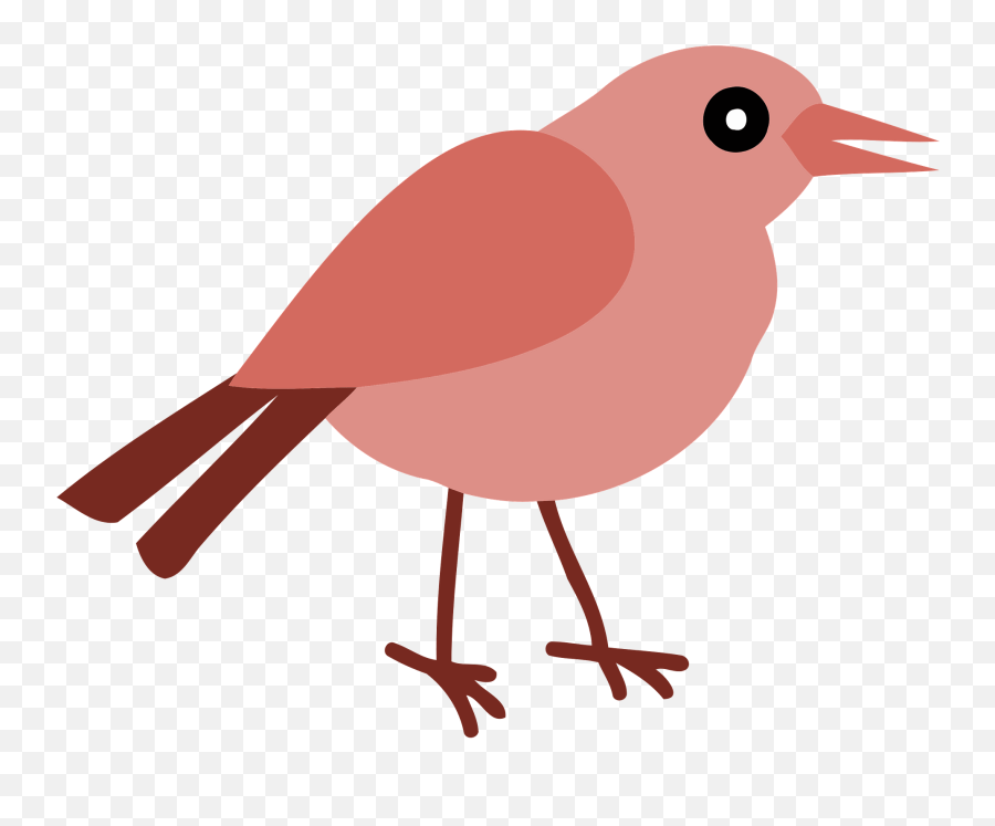 Red Bird Clipart - European Robin Emoji,Raven Bird Emoji