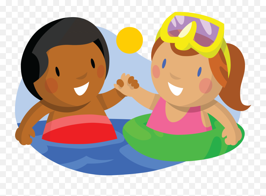 Download Family Clipart Swim - Boy Girl Swimming Clipart Png Girl And Boy Swimming Clipart Emoji,Swimming Emoji