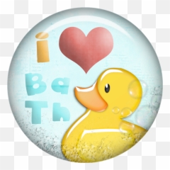 B Baby Art Bath Design Views Album Cute - Heart Rubber Duck Emoji