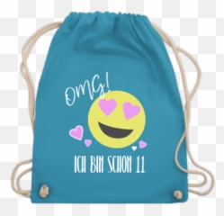 Geburtstag Kind Emoticon - OMG ich bin schon 11 Turnbeutel Hellblau Unisize Holdall Emoji