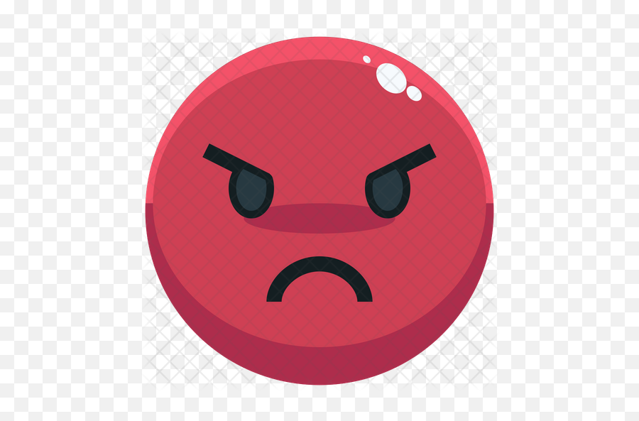 Angry Emoji Icon Of Flat Style - Icon,Angry Thinking Emoji