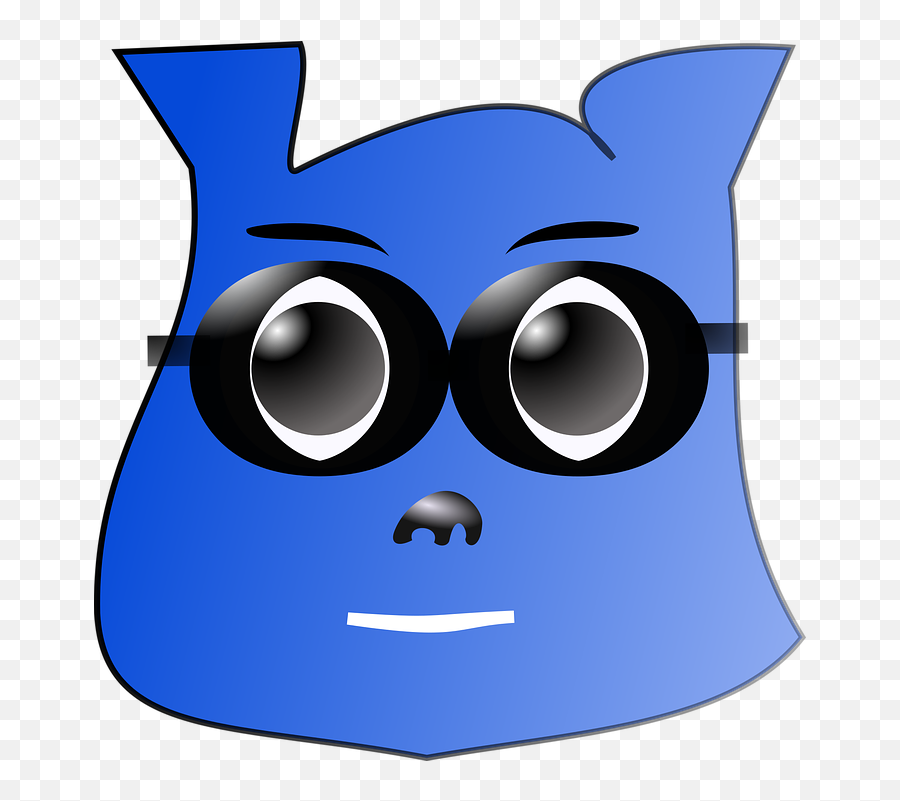 Nerd Emotion Focused - Karakter Menangis Emoji,Blue Heart Emoji