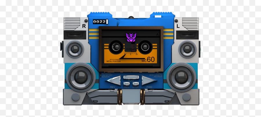 Transformers Soundwave Tape Front Icon - Boombox Png Front Emoji,Cassette Tape Emoji
