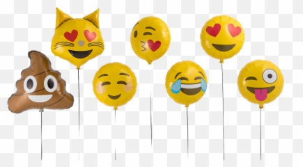 Cake And Candles Foil Balloon - Cartoon Emoji,Emoji Candles