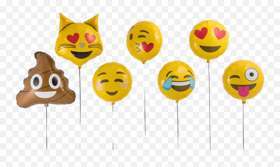 Cake And Candles Foil Balloon - Cartoon Emoji,Emoji Candles