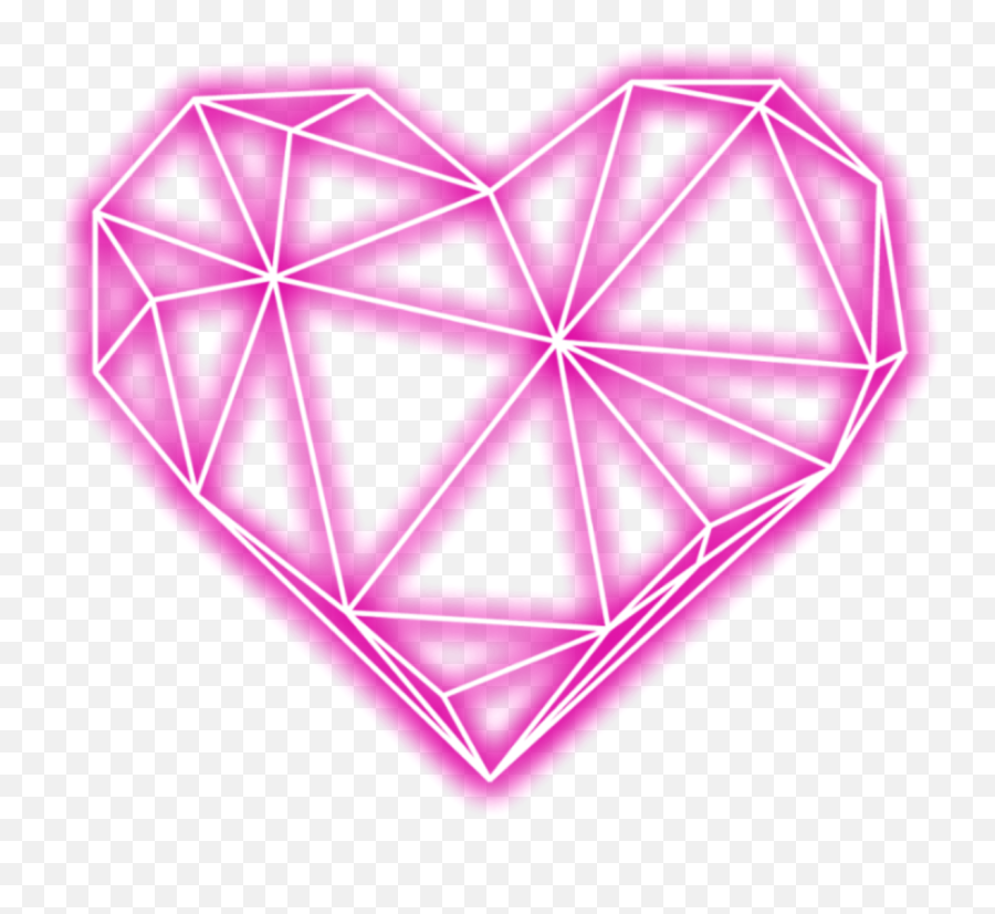 Neon Glowing Neonlight Pink Heart - Sticker Love Emoji,Glowing Heart Emoji