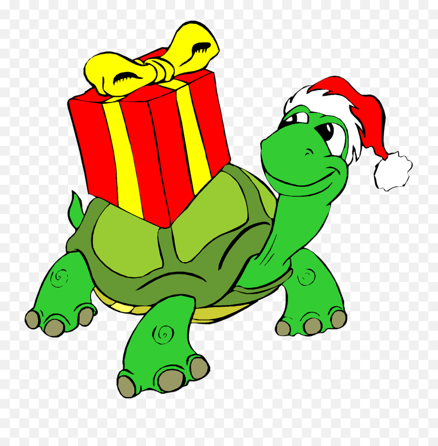 Christmas Holiday Clip Art Tortoise - Christmas Turtle Clipart Emoji,Christmas Emoticons Copy And Paste