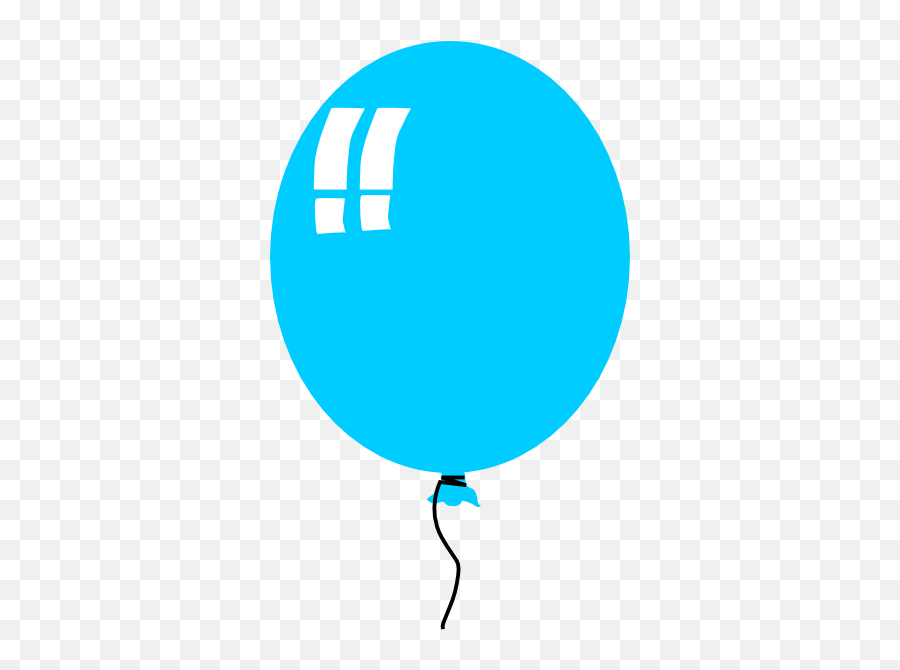 4 Single Balloon Transparent Png - Balloon Clip Art Emoji,Blue Balloon Emoji