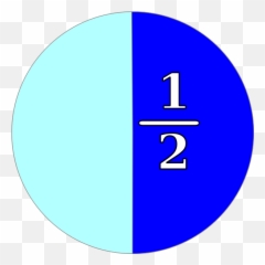 Part And Fraction - 1 2 Clipart Emoji