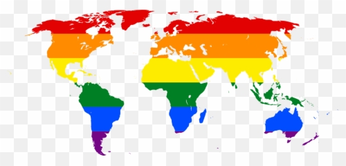 Pin - Lgbtq World Map Emoji