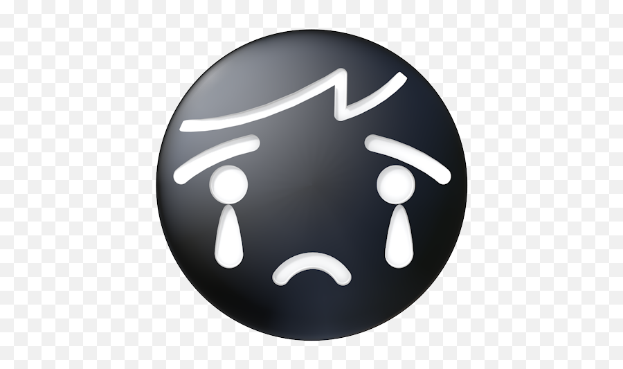 Crying Face - Circle Emoji,Lonely Emoji