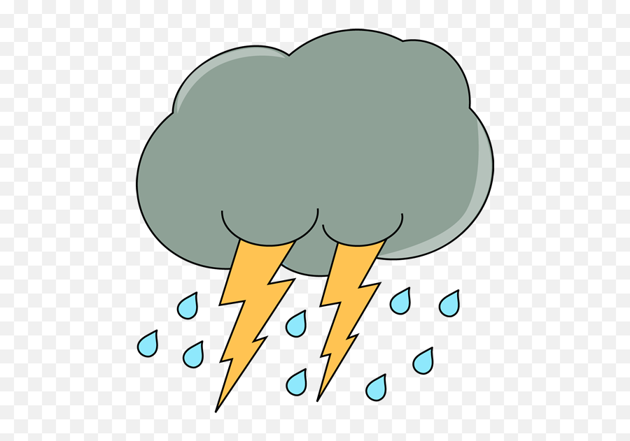 Dark Clouds With Lightning Clipart - Rain And Lightning Clipart Emoji,Thunderstorm Emoji
