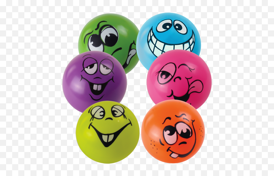 Funny Faces Ball Set 6 Balls - Janssenfritsen Smiley Emoji,Funny Emoticon Faces