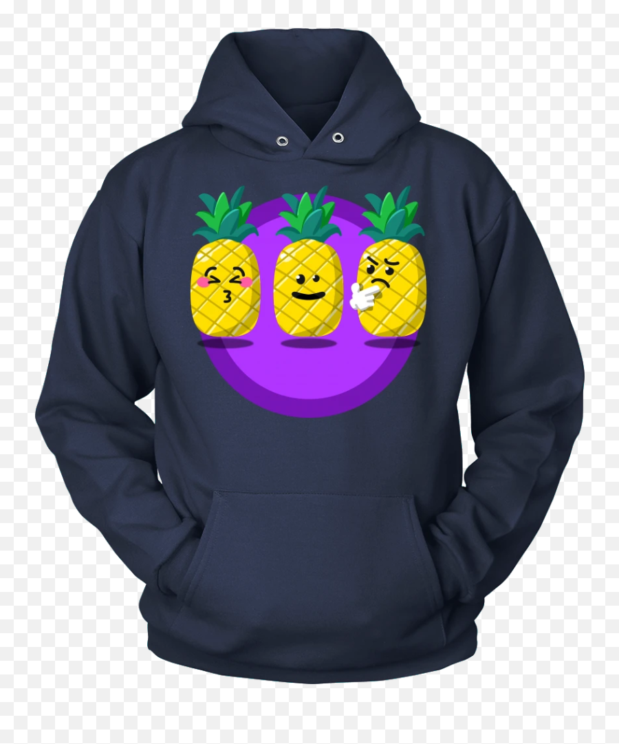 Funny Cartoon Fruit Feeling Mood Confused Pineapple Face Hoodie - Vw Girl Hoodie Emoji,Pineapple Emoticon