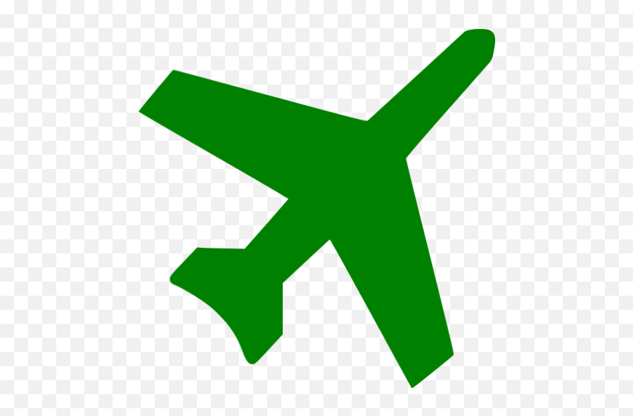 Green Airplane 3 Icon - Plane Icon Green Png Emoji,Plane Emoticon