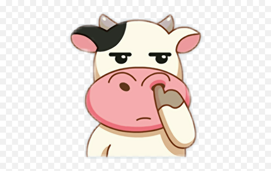 Cow Sticker By Din - Moo Gifs Emoji,Cow Man Emoji