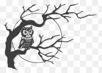 Free Owl Bird Vectors - Buho En Arbol Dibujo Emoji,Emoji Owl