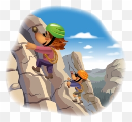 Rock Climbing Moles - A Mountain Cartoon Emoji