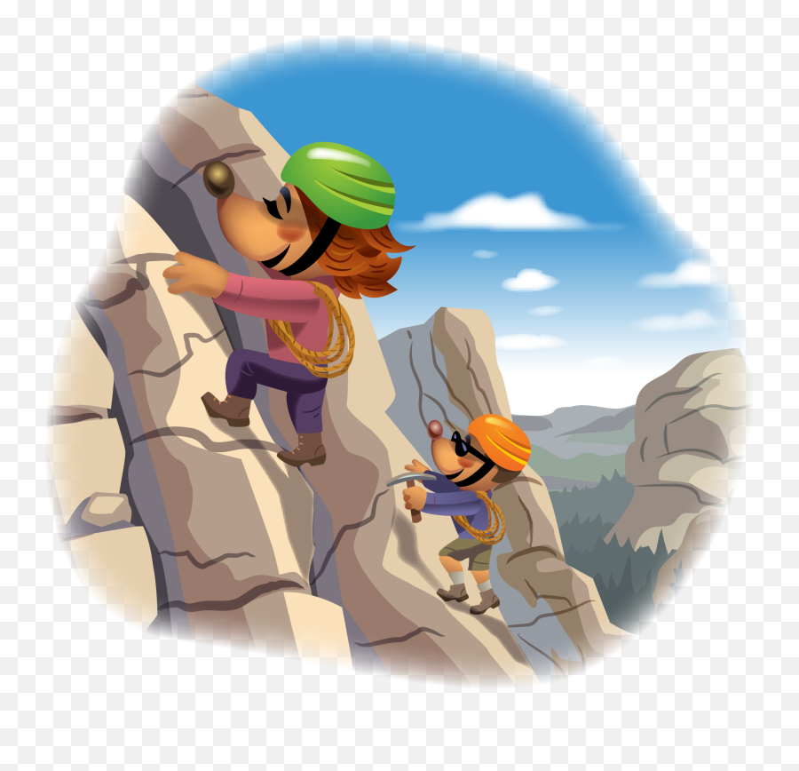 Rock Climbing Moles - Climb A Mountain Cartoon Emoji,Rock Climbing Emoji