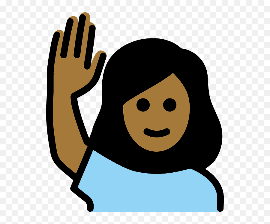 Woman Raising Hand Emoji Clipart Free Download Transparent - Raising Hands,Black Man Shrug Emoji