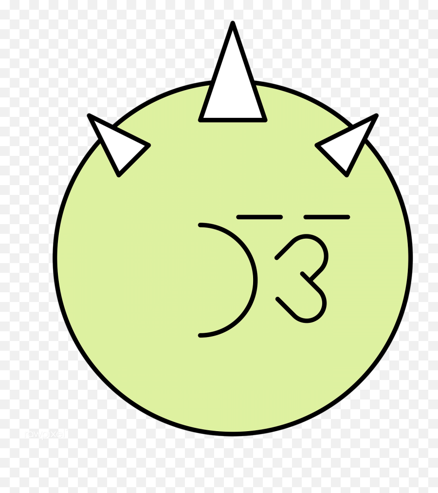 Green Horned Monster Emoticon Png - Emoji,Monkey Emoji Transparent