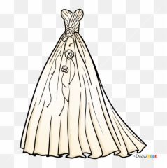 How to Draw Wedding Dress Dolls Up - Floor Length Emoji