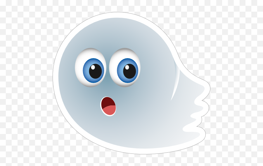 Cute Ghost Emoji Sticker - Cartoon,Ghost Emoji