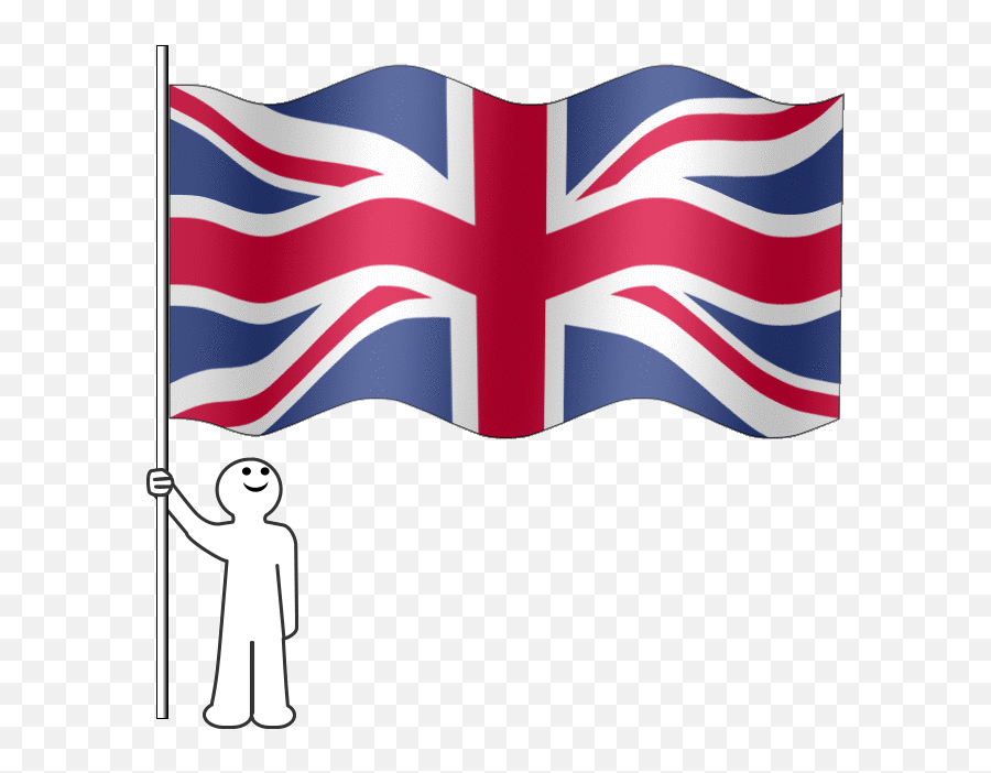 A Mens Waving The Uk Flag - Animated British Flag Emoji,British Flag Emoji