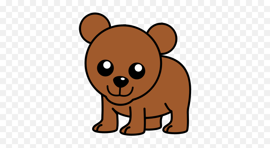 Bear - Brown Bear Easy Drawing Emoji,Gummy Bear Emoji