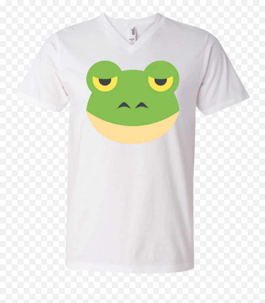 Frog Face Emoji Mens V - Toad,Emoji 83