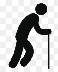 Old Man With Cane Free Vector Icons - Old Man With Cane Silhouette Emoji,Old Man Boy Ghost Emoji