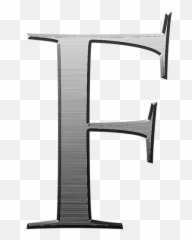 F Letter Alphabet Metal Steel - Coffee Table Emoji