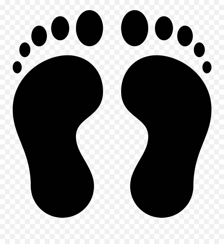 Lakshmi Footprint Clipart - Footprint Black And White Emoji,Footprints Emoji
