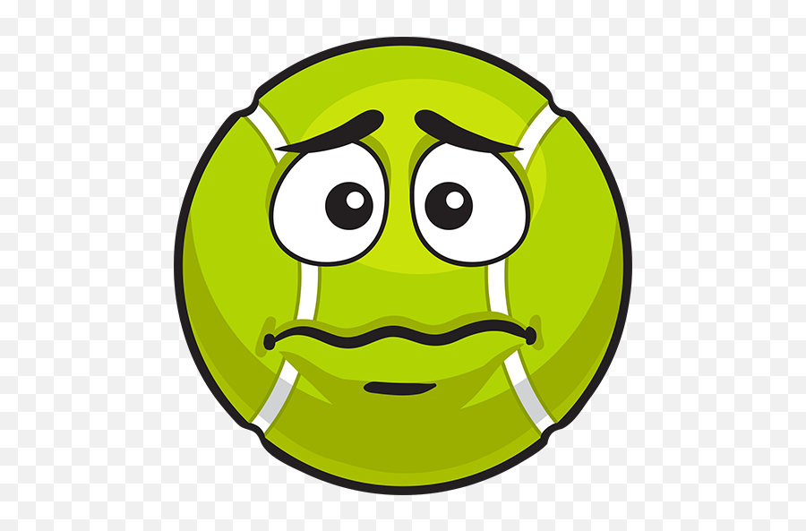 Tennis Emoji Stickers - Happy Face Tennis Ball,Violent Emoji