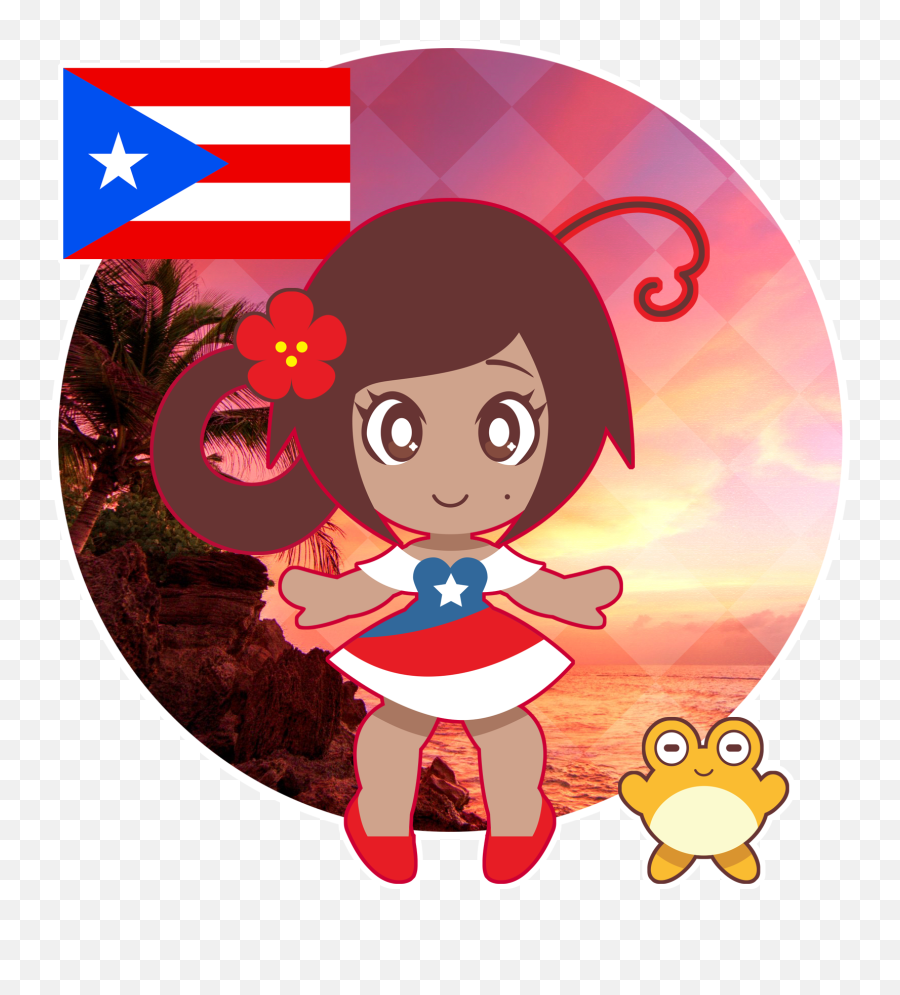 Hetalia Puerto Rico Project - Coqui Frog Puerto Rico Cartoon Emoji,Puerto Rico Flag Emoji