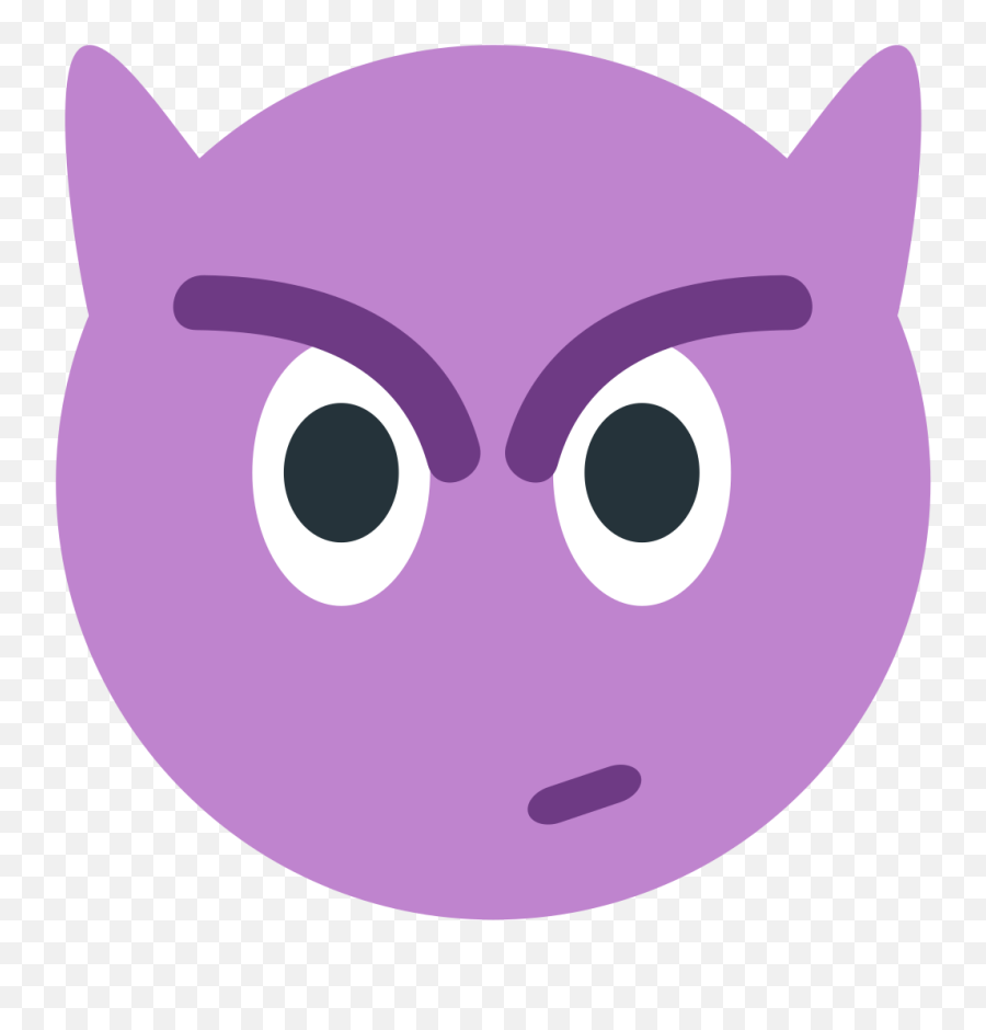 Emojione1 1f47f - Cartoon Emoji,Purple Emoji Png